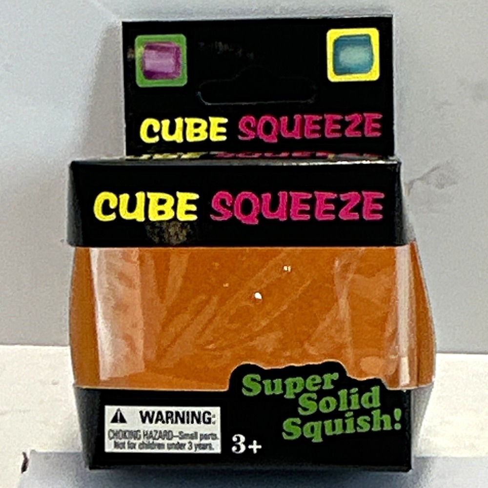Unbranded Cube Squeeze Ball Unisex OS Orange New Gel Stress Reliever Fidget Toy